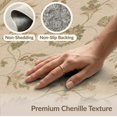 thumbnail image 6 of ODIKA 3'x5' Washable Area Rug Non-Slip, Flatweave, Easy Care Beige Elegance Floral and Leaf Design Classic Vine Motifs with Detailed Border Accents for Hallway, Laundry Room, 6 of 7