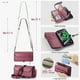 thumbnail image 3 of Cartera multifuncional con tapa de flip para teléfono, cuero, rojo, para iPhone 15, 3 of 9