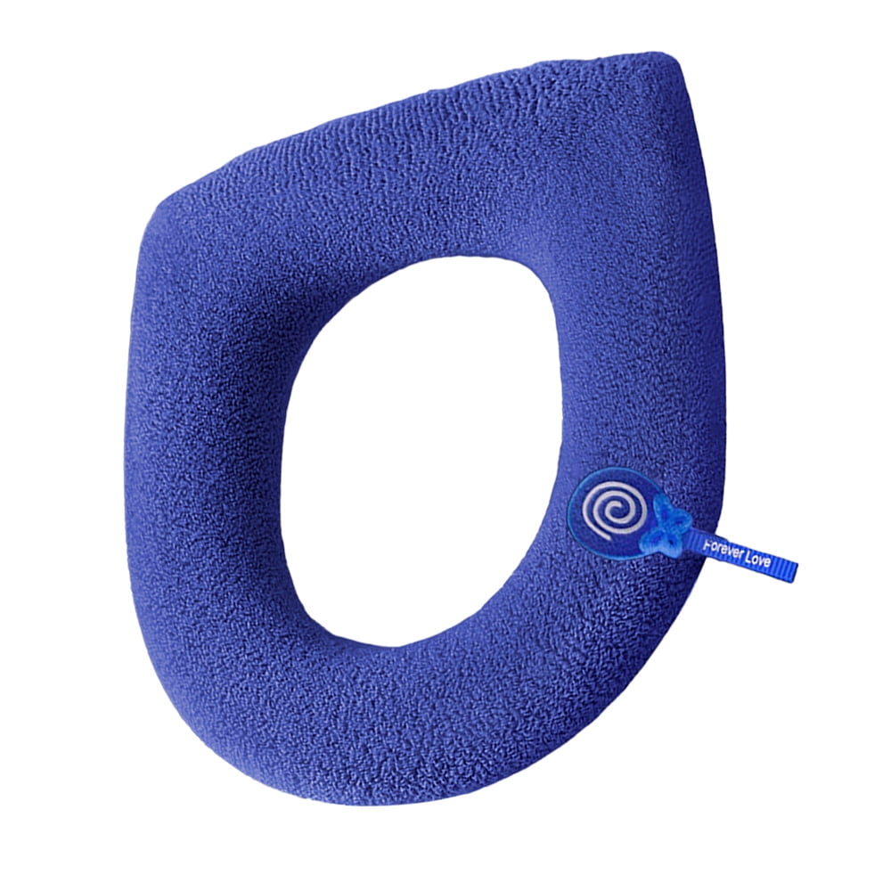 Soft Toilet Seat Cover Plush & Thick Fabric Toilet Seat Warmer for