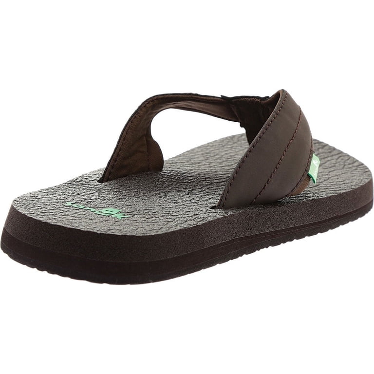 Sanuk Flip Flops Mens 11 M Beer Cozy 2 Thong Sandals Suft Cushion Brown Beachy Men main image 2