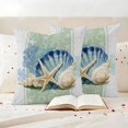 thumbnail image 2 of Pack of 2 Blue Coastal Starfish Outdoor Pillow Covers Decorative, Waterproof Pillow Protector, Grey Sage Green Nautical Coral Summer Throw Pillowcases Accent Cushion Cases for Patio Couch 18"x18", 2 of 8