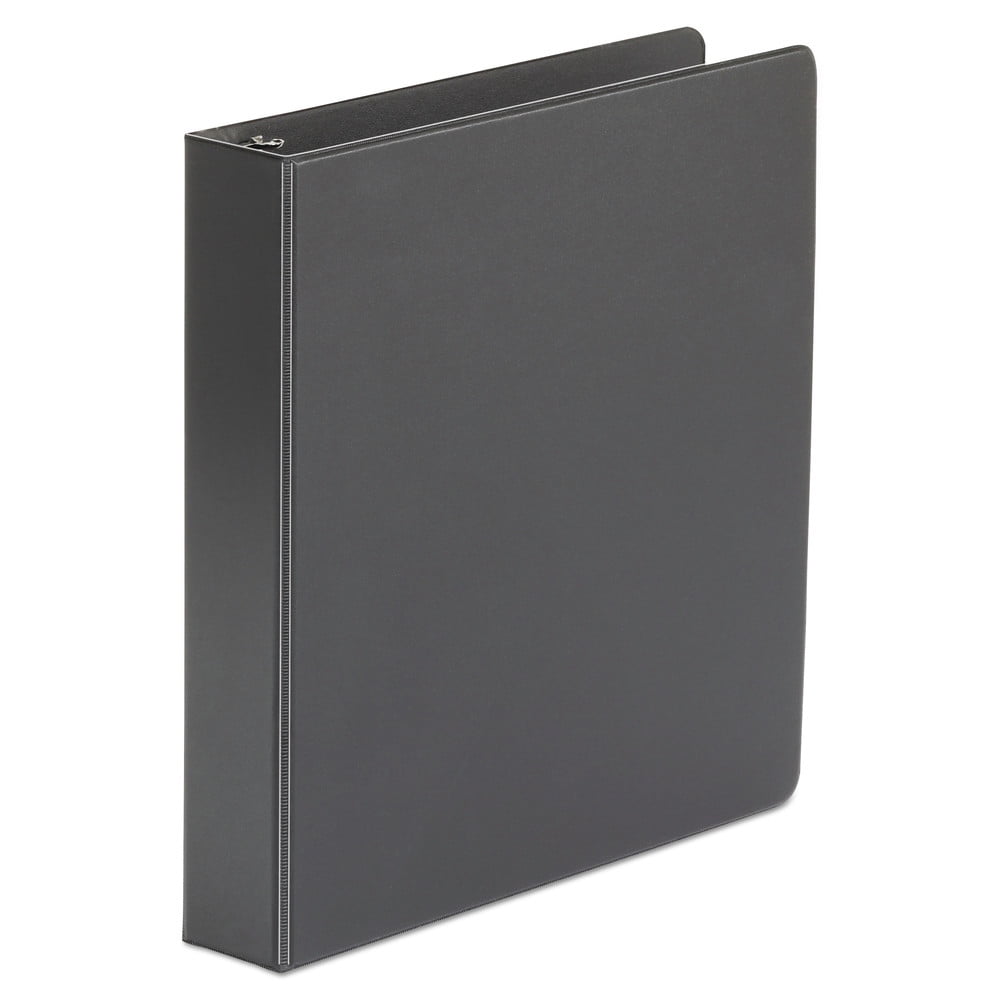 Universal UNV33401PK 11 in. x 8.5 in., 1.5 in. Capacity, 3 Rings, Economy Non-View Round Ring Binder - Black (4/Pack)