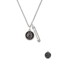 thumbnail image 2 of Delight Jewelry Silvertone Physical Therapist Caduceus Seal - PT Silvertone Courage Strength Wisdom Honesty Bar Charm Necklace, 23", 2 of 4