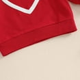 thumbnail image 5 of Bnwani Toddler Sweatshirt Boys Cotton Crew Neck Long Sleeve Sweatshirt Hearts Printed Pullover, 5 of 7