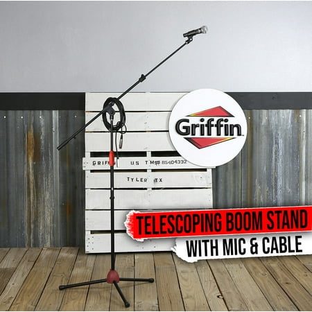 Microphone Boom Arm Stand Holder XLR Cable PACK Cardioid Dynamic Vocal Mic Clip