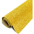 thumbnail image 1 of Siser Glitter HTV Iron On Heat Transfer Vinyl 20" x 6ft (2 Yards) Roll - Gold, 1 of 3
