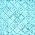 thumbnail image 1 of Ahgly Company Indoor Square Solid Light Blue Modern Area Rugs, 6' Square, 1 of 4