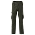 thumbnail image 3 of NIEWTR Sweat Pants Mens Baggy Cotton Cargo Pants Loose Fit with Open Bottom Straight Leg Cargo Pants Casual Elastic Cargo Pants (Army Green,4XL), 3 of 7