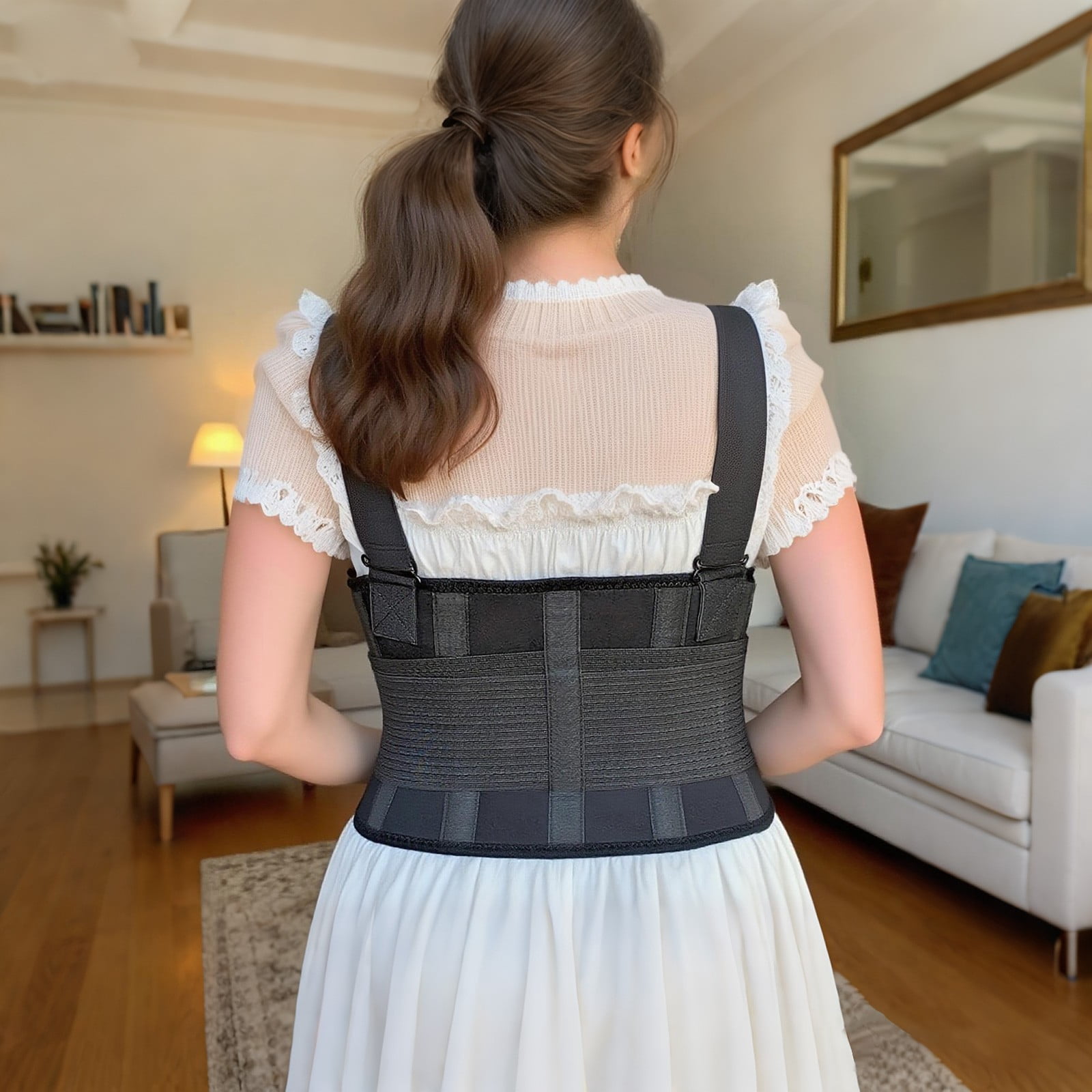 Adjustable Lower Back Support Belt for Men and Women - Breathable Waist Brace for Posture Correction Sports Injury Prevention Sciatica
