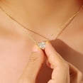 thumbnail image 4 of Lancharmed 14K Gold Plated Necklace for Women One Side Full Zirconia Heart Pendant Necklace Sister Gifts for Women, 4 of 8