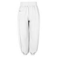 thumbnail image 6 of Homenesgenics Short Pant for Women Plus Size Womens Short Casual Elastic High Waist Solid Color A-Line Long Pants with Pocket/(White,XXL), 6 of 8