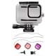 thumbnail image 1 of Ficarrico para Go Pro Hero 8 Kit de filtro de carcasa impermeable negro Kit de filtro de carcasa con filtros rosa rojo púrpura, 1 of 8