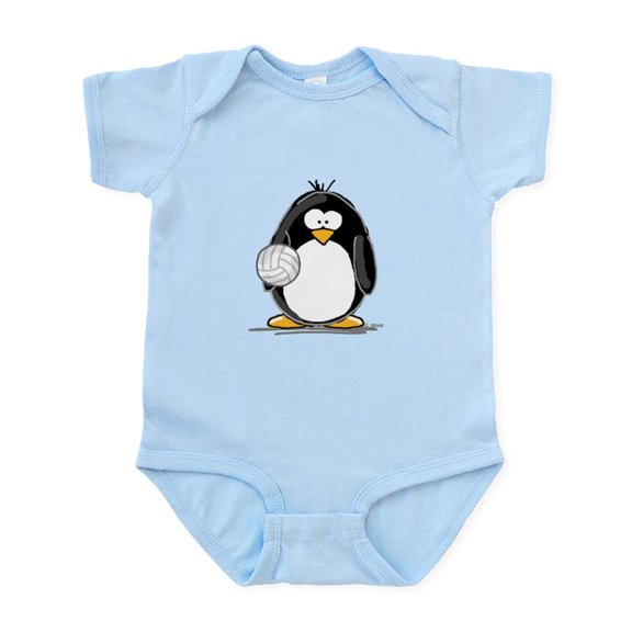 CafePress - Volleyball Penguin Infant Bodysuit - Baby Light Bodysuit