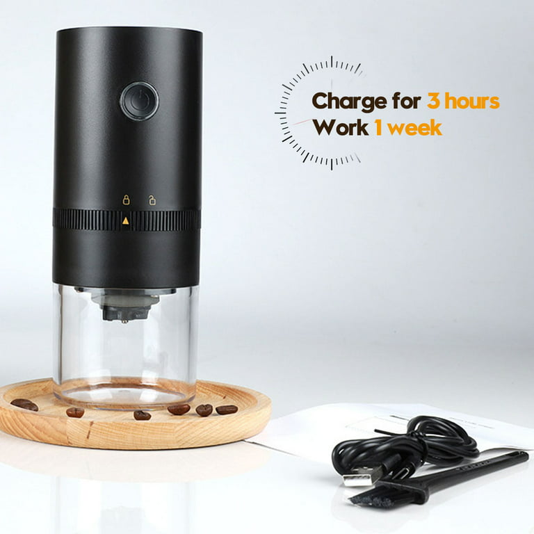 Electric Coffee Grinder With USB Coffee Maker with Adjustable Settings  Cordless Mini Conical Burr Mill Portable Coffee Bean Mill - AliExpress
