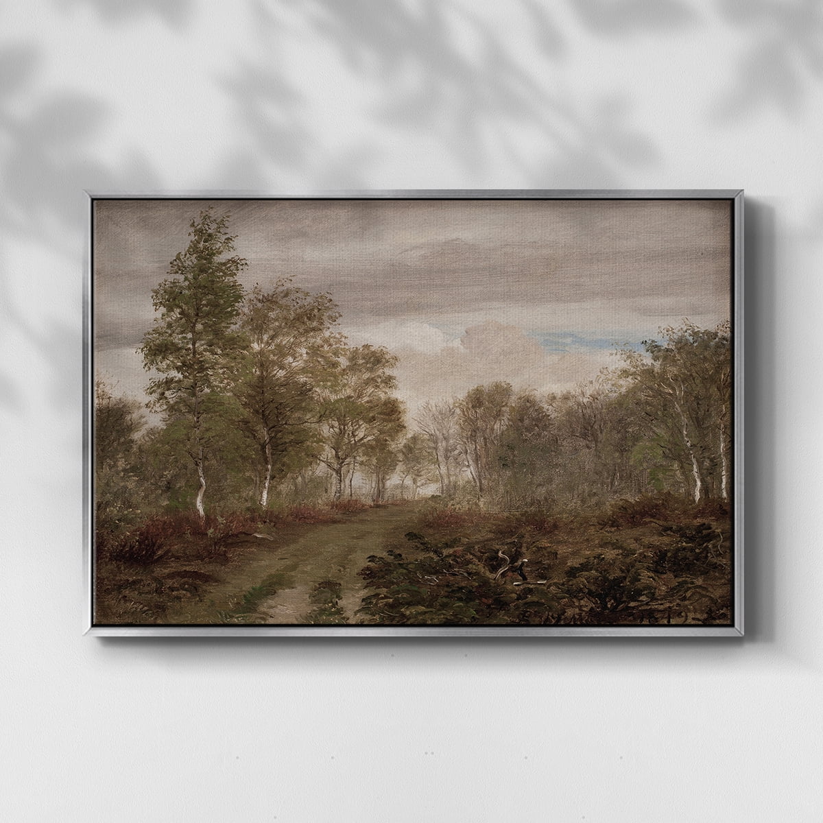 Vintage Landscape-CCCXV By Wexford Home Framed in Silver Wood Gallery Wrapped Canvas 17 in. x 25 in.
