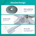 thumbnail image 6 of AMMSUN Beach Umbrella Stand Foldable Umbrella Holder Base for Backyard Garden patio with Weight water Bag -white, 6 of 8