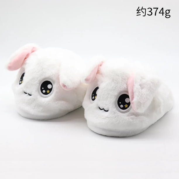 Sanrio-Zapatillas de algodón Cinnamoroll para niñas, zapatos cálidos de interior con bolsa de aire de dibujos animados, se moverán en las orejas, Otoño e Invierno