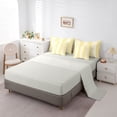 thumbnail image 4 of Castle Fairy Vintage Vertical Stripe King Bedding 7pcs,Abstract Thin Line King Bed in a Bag,Gold Cream White,Reversible, 4 of 7