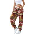 thumbnail image 1 of Pantalones de mujer,Pantalones de chándal estampados, pantalones de chándal estampados de talle alto, pantalones de correr suaves elaborados por expertos, 1 of 5