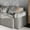 Gray, variant on EMMA + OLIVER Modern Fabric Foam Hardwood Polyester Armchair, Gray