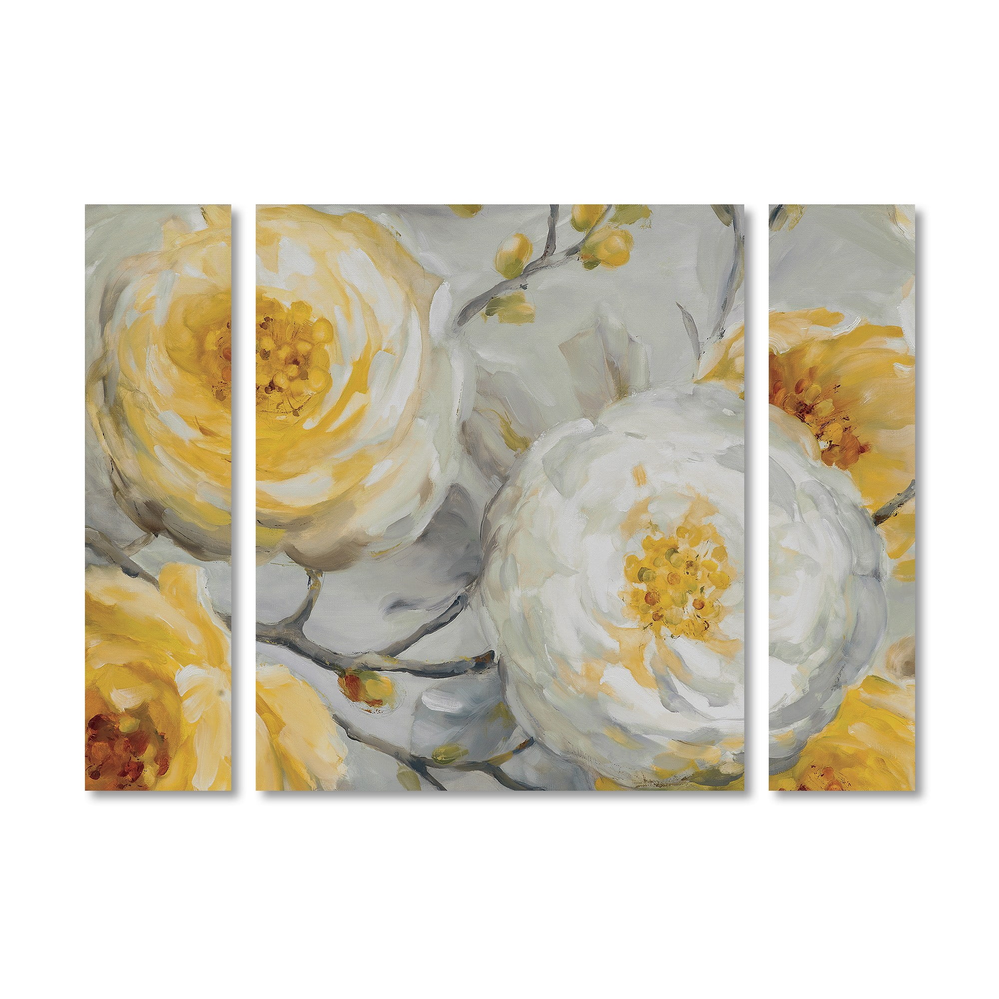 Trademark Fine Art "Sunshine" Canvas Art by Lisa Audit Three Panel Set