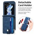 thumbnail image 6 of Dteck for Galaxy Z Flip 6 Wallet Case with Card Holder 2 in 1 Detachable Zipper Wallet, Slim Fit Retro PU Leather Protective Flip Phone Cover for Samsung Galaxy Z Flip 6 5G 2024, Blue, 6 of 7