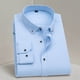 thumbnail image 1 of pstuiky mangas largas para hombre, Camisa de negocios para hombre con cuello abatible y botones de manga larga Tops casuales para hombres s, 1 of 5