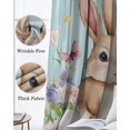 thumbnail image 6 of Easter Blackout Curtains for Bedroom - 84 Inch Long Light Blocking 2 Panels Set, Spring Rabbit Colorful Eggs Flowers Wooden Grain Thermal Insulated Living Room Drapes Grommet Window Curtains 52"x84", 6 of 8