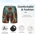 thumbnail image 3 of Fuzoiu Pond Meditating Tiger Print Men's Swim Shorts,Quick-Dry Double-Layer Swim Trunks,Board Trunks,Beach Shorts Swimwear Bathing Suits-Medium, 3 of 6