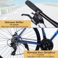 thumbnail image 5 of 700C Hybrid Road Bike, 24 Speed Adult City Commuter Bike with Double Disc Brakes and Aluminum Lightweight Frame for Men, Women, 5 of 6