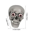 thumbnail image 3 of Glowing Eyeball Skull, Halloween Skull Decoration, Voice Activated Horror Skull Prop with Movable Joints, Realistic Plastic Skull for Haunted Houses and Party Decorations, 3 of 8
