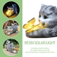 thumbnail image 3 of Solar Garden Statue Cat,Garden Figurine Outdoor Decoration with Cat Holding Butterfly for Yard,Patio,Lawn Art Decoration,Housewarming Gift, 3 of 6