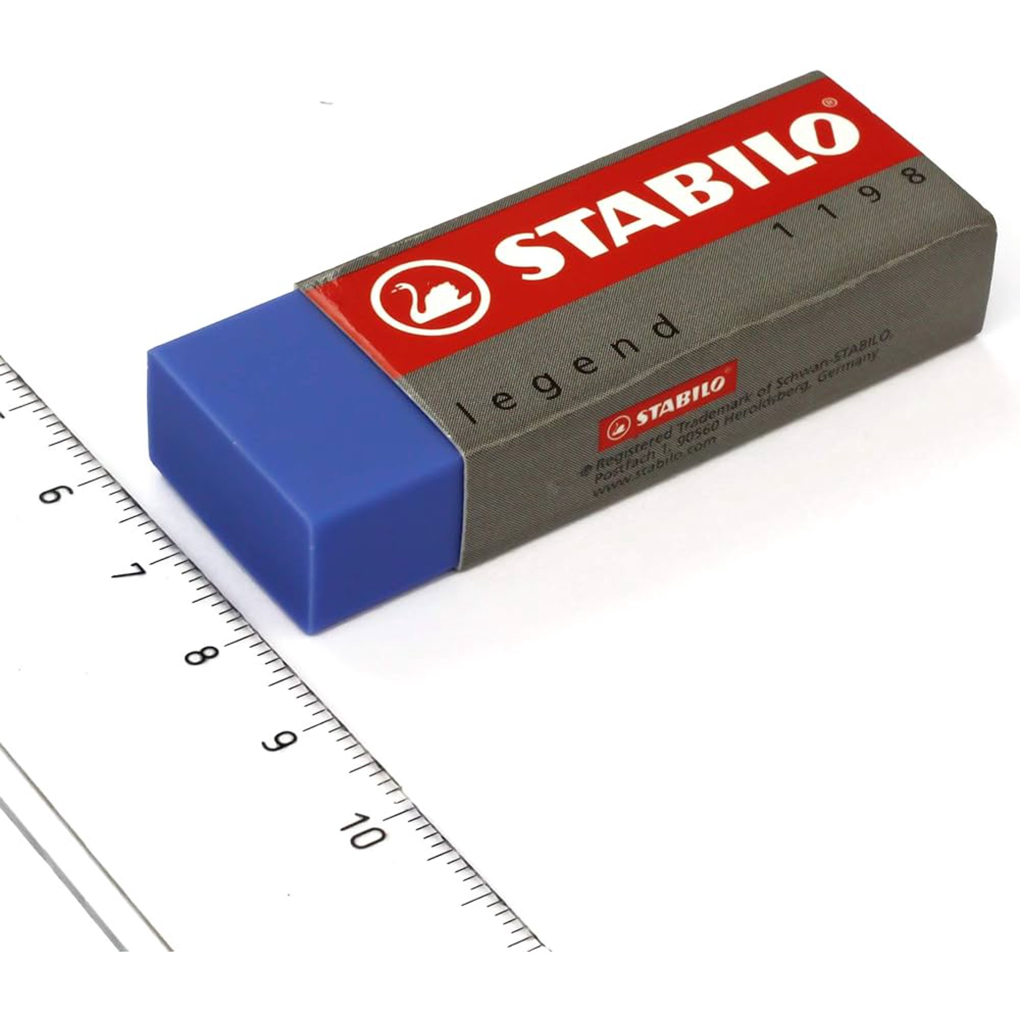 Stabilo Legend PVC Erasers - Set Of 20 (2 Of Each Color + 10 White), Plasticizer-Free, 22x11x62mm, For Office, School & Art Projects