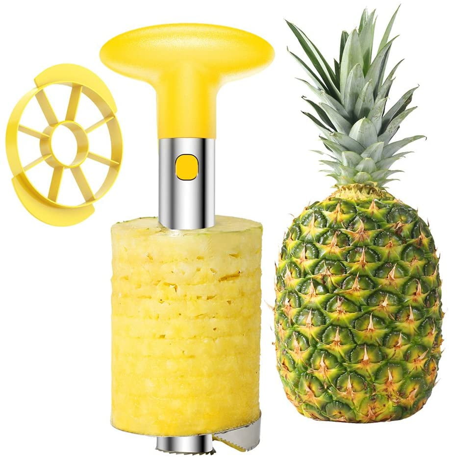 Fruit Pineapple Corer Slicer Peeler Cutter Parer Stainless Kitchen Tools Kit