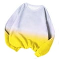 thumbnail image 1 of vdgthytj Chandails en Molleton d'Automne pour Femmes Manches Longues Col Rond Chandail Chemises Mode Dégradé Blouses, 1 of 4