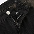 thumbnail image 5 of Women's Mid Waist Cargo Jeans - Stretch Wide Leg Denim Pants with Pockets - Lightweight, Breathable, Ideal for Casual/Beach Coverup, 5 of 8