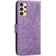 thumbnail image 3 of Wallet Case for Samsung Galaxy A13 4G (Not 5G), Classic Lace Flower Pattern Shockproof PU Leather Magnetic Buckle Case with Cash Card Slots Cover for Samsung Galaxy A13 4G LSH Purple, 3 of 9
