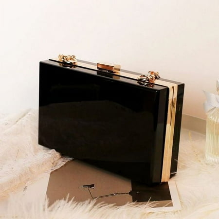 

Personalized Clear Acrylic Clutch Bag Summer Wedding Party Acrylic Transparent Chain Diagonal Bag In 4 Colors Temperament