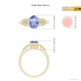thumbnail image 5 of ANGARA Natural Vintage Style Oval 1.25 ct Tanzanite Ring with Diamonds in 14K Yellow Gold for Women (Size-8x6mm) | December Birthstone, Anniversary, Jewelry Gift for Women | Natural Tanzanite Ring, 5 of 9