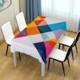 thumbnail image 4 of Yayeee Tablecloths 54" x 54" Rectangle Wrinkle Resistant Party Table Cover, Colorful Triangles, 4 of 8