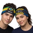 thumbnail image 1 of Cinta para la cabeza Fox & Fury reversible 2 en 1 con bandera de Brasil, 1 of 1