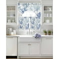 thumbnail image 4 of Blue Coral Coastal Kitchen Curtains Sets 24 Inch Length with Valance, Watercolor Summer Beach Coral Swag Valances and Tiers Curtain Set Drapes Swag Curtains for Living Room, Bathroom, Bedroom, Cafe, 4 of 6