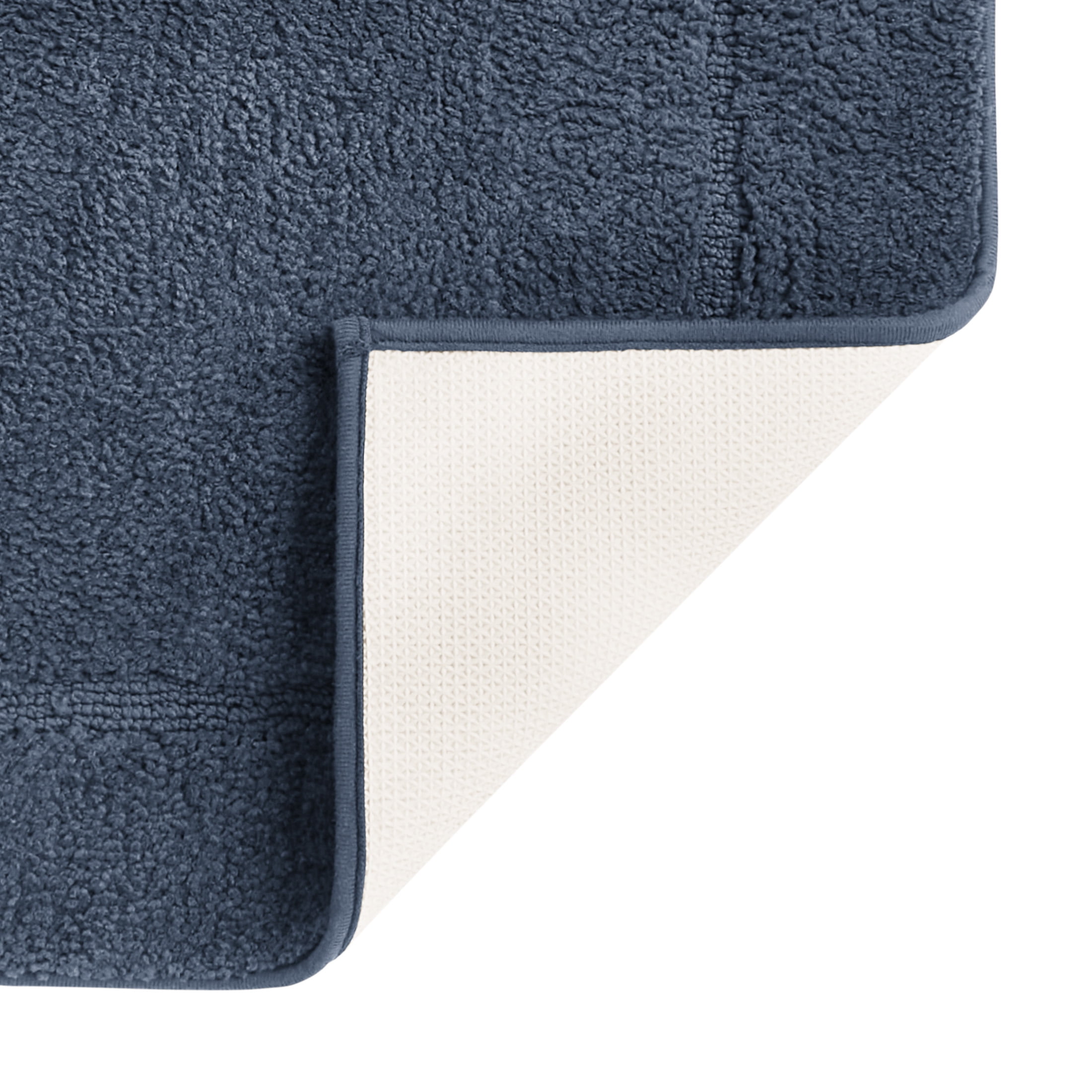 Mainstays Soft Touch Navy Polyester Tufted 2-Piece Bath Rug Set, 20" x 30" & 17" x 24"