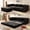 Black, variant on 90.6" 3-in-1 Convertible Sleeper Sofa Bed, Velvet Tufted Modern 3-Seater Couch with Movable Ottoman & Gold Trim, King Size Sleeper for Living Room, Apartment, Black