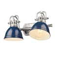 thumbnail image 3 of Yep by Golden Lighting Duncan 2-light Vanity in Pewter and Navy Blue shade, 3 of 4