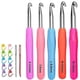 thumbnail image 2 of Size 6.5mm 7.0mm 8.0mm 9.0mm 10.0mm Crochet Hooks Set Ergonomic Grip Soft Handles Aluminum Crochet Hook Size K L M N/P in Case, 2 of 5