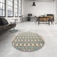 thumbnail image 4 of Ahgly Company Machine Washable Indoor Rectangle Abstract Khaki Green Area Rugs, 5' x 7', 4 of 7