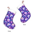 thumbnail image 3 of Balery colorful mushroom Skull rainbow Pattern Christmas Stockings with Initials, 18" Large Knit Christmas Stocking,Xmas Stocking for Kids, Holiday and Family Stocking, 3 of 7