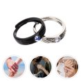 thumbnail image 2 of 1 Pair Devil And Angel Rings Matching Rings Couple Jewelry Gemstone Open Rings, 2 of 9