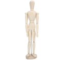 thumbnail image 2 of Maniquí de madera para artistas, modelo de pintura y dibujo, muñeca articulada de madera maciza Flexible, 2 of 5